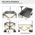 thumbnail image 5 of Collapsible Foldable Wagon Carts with 360° Rotating Wheels for All Terrain, Utility Heavy Duty Folding Wagon with 300LBS Capacity for Grocery, Sand, Garden, Outdoor, Camping, 5 of 6