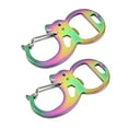 thumbnail image 1 of EeaseCA 2 Pcs Porte-Clés en Acier Inoxydable Coloré Ouvre-Bouteille Porte-Clés Multifonction Ouvre-Bouteille Design Dauphin Créatif Porte-Clés Extérieur, 1 of 7