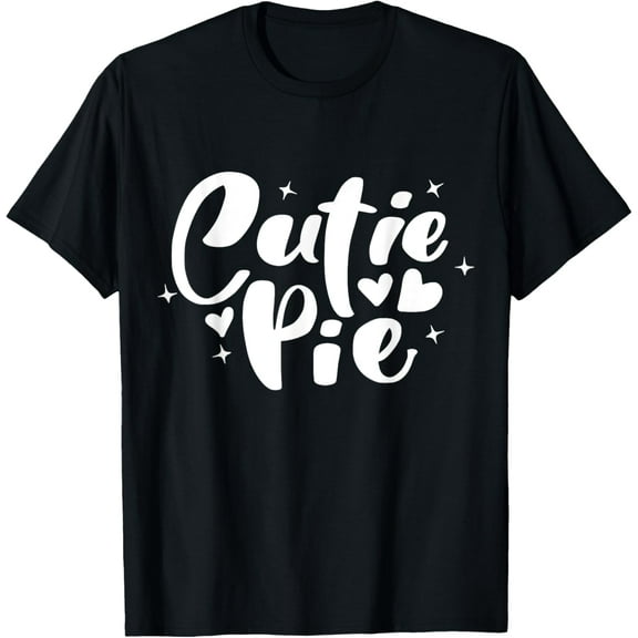 T-Shirt Cutie Pie Funny MemeMen's and women's gift, black and white T-shirt, size: Extra large S-4XL