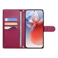 thumbnail image 4 of Wallet Leather Case For iPhone 17 6.3",with Card Holder,wristband, Shockproof Kickstand Embossed Cute Cats, Snap Phone Case,Red,For iPhone 17, 4 of 9
