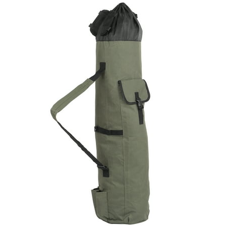 Portable Multifunction Fishing Rod Bag Case Foldable Fishing Tackle Tool Storage BagMilitary Green