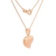thumbnail image 3 of Gargantilla Corazón Curvo Casa del Anillo Oro Rosa Sólido 14K 45 cm, 3 of 4
