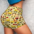 thumbnail image 4 of Balery Funny Construction Vehicles Pantalones cortos de entrenamiento estampados para mujer, sin costuras, ajustados, para gimnasio, yoga, correr, deportes, ejercicio activo, fitness.-Large, 4 of 8