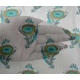 thumbnail image 4 of oneOone Viscose Chiffon Fabric Leaves & Floral Block Decor Fabric Printed BTY 42 Inch Wide, 4 of 4