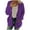 Purple, variant on LoyisViDion Women Casual Plus Size Plush Sweater Pockets Outerwear Buttons Cardigan Coat Coffee 18(XXXXXL)