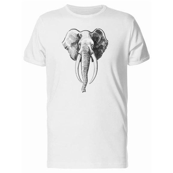 Elephant Head Grunge Sketch Tee Men's -Image by Shutterstock