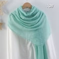 thumbnail image 6 of Yoyauz Cotton Blend Pleated Vintage Soft Scarf SithTassel Edges, Linen Scarf, Shawl, Travel Scarf （35"×70"）, 6 of 8