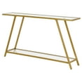 thumbnail image 2 of Evelyn&Zoe Yair 52" Wide Rectangular Console Table, Brass, 2 of 7