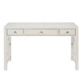 thumbnail image 3 of Verano 3-Drawer White Finished Wood Desk with Decorative End Panels, 3 of 10