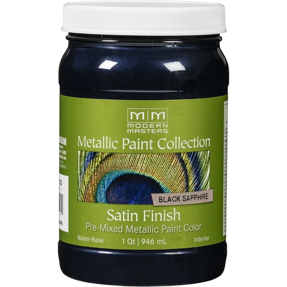 Modern Masters ME792 Metallic Paint, Black Sapphire - 1 qt.