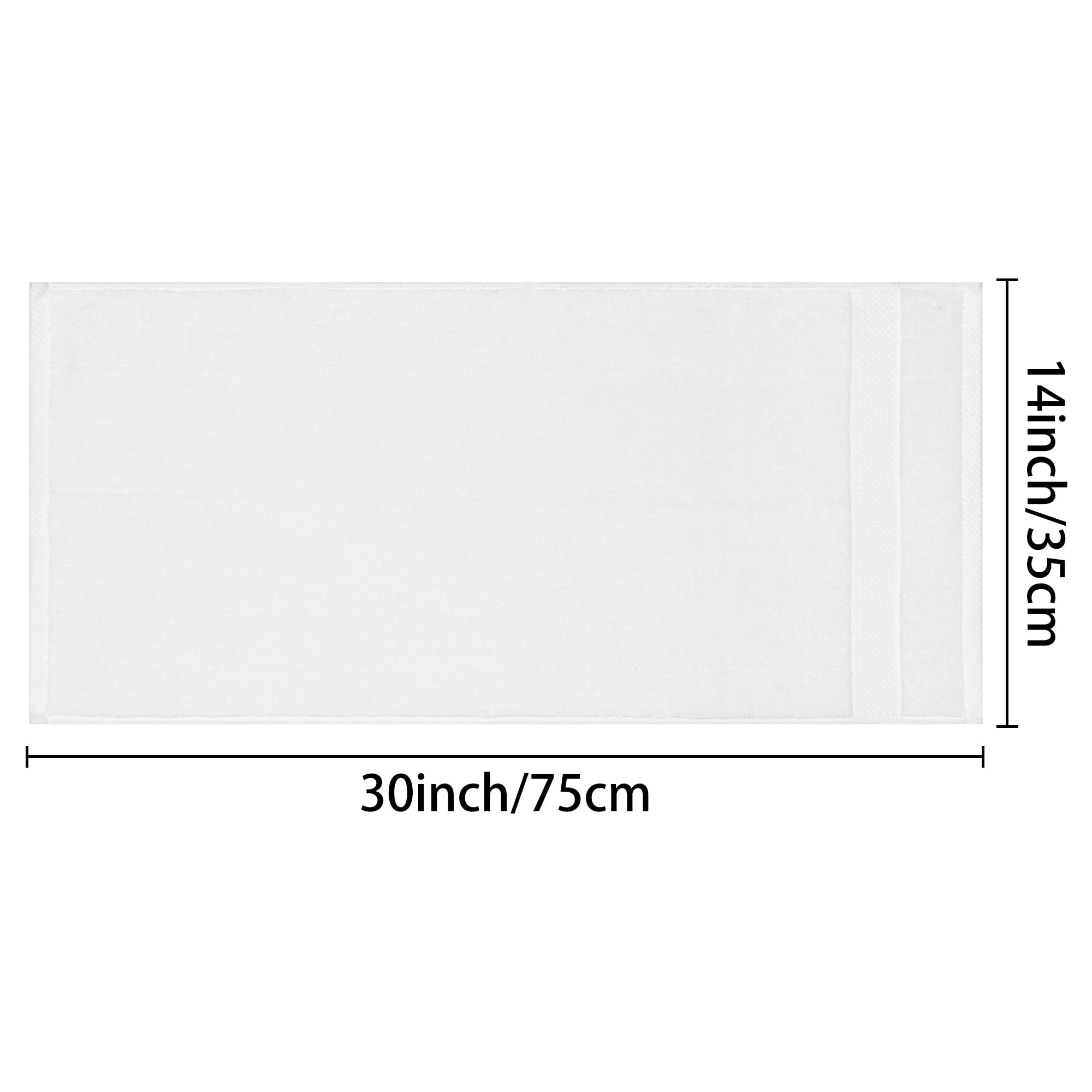 REGALWOVEN 100% Cotton Hand Towels 14" x 30", Lightweight, Soft, Absorbent Washcloths Set for Home Bathroom Hotel White 4pk