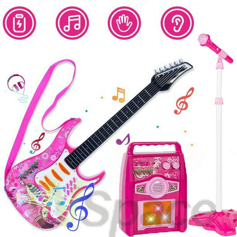 Toddler guitar hot sale and microphone set