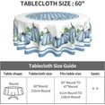 thumbnail image 5 of Fall Round Tablecloth 60 Inch Buffalo Plaid Check Pumpkin Farmhouse Harvest Thanksgiving Tablecloth Round Washable Table Cover Reusable for Holiday Home Party Wedding Picnic Blue, 5 of 6