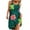 Green Dress for Women, variant on Women's Printed Strap Mini Dress Pull On Fun Daily Weekend Wear Decorative Pattern Soft Comfortable Design Light Blue M