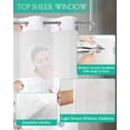 thumbnail image 4 of No Hook Shower Curtain with Snap in Liner, Summer Ocean Turtle Starfish Seashell Jellyfish Pearl Seaweed Shower Curtains for Bathroom, Washable Shower Curtain Liner Set with Mesh Top Window, 60"x72", 4 of 6
