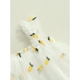 thumbnail image 5 of Qmyliery Toddler Kids Girls Princess Dress Daisy/Fruit Embroidery Sleeveless Sling Dress Summer Casual Mesh Tulle Fluffy Dress, 5 of 7