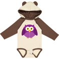 thumbnail image 3 of Inktastic Purple Owl Bird Boys or Girls Long Sleeve Baby Bodysuit, 3 of 5