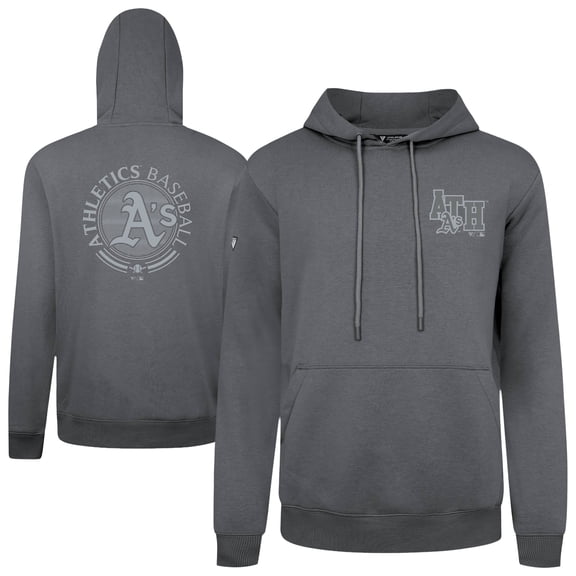 Men's Levelwear Gray Oakland Athletics Podium Grain Hoodie