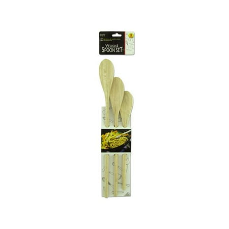 

Three piece wood spoon set - Pack of 24