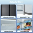 thumbnail image 5 of 20.7 Cu. Ft. Black Stainless Steel Side-by-Side Refrigerator - Left Freezer & Right Fridge , Temperature Control, 5 of 9