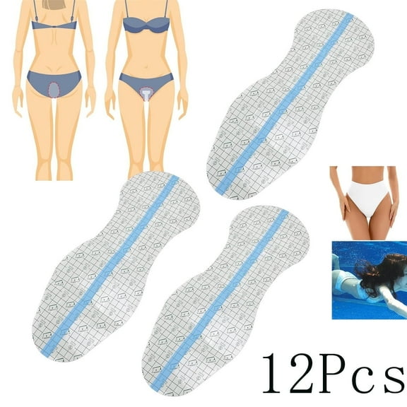 Tutuviw Clear Waterproof Swimming Pads for Women,10 Pcs Women Panty Liners with Adhesive,Spa Bath Stickers,Swimming Private Protective Pads,Swimsuits and Lingerie Panty Liner/Barrier