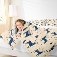 thumbnail image 4 of Manfei Merry Xmas Moose Bedding Comforter Set, Christmas Tree Twin Comforter Sets, Happy New Year Bedding Set, Super Cozy Room Decor, Reversible 2 Pieces, 4 of 8
