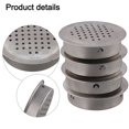 thumbnail image 2 of 4 Pcs Cache-Vent en Acier Inoxydable pour Armoires : Grilles d'Air Décoratives Ventilation, 2 of 12