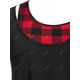 thumbnail image 3 of Camiseta Recortada a Cuadros Tamaño Plus Rosegal Mangas largas de talla grande, 3 of 5