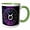 Green/White, variant on 3drose, Taurus Zodiac Sign Stylish Astrology Gift. White Stars, Purple Space, 15oz Mug