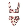 thumbnail image 6 of Rocae Rocket Pattern for Bikini Set for Women Two Piece Sexy High Swimsuits Split Crossover Bikini X-Large, 6 of 9
