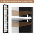 thumbnail image 5 of Homfa 8-Tier Wood Bookcase, 71'' Tall Storage Cube Organizer with Adjustable Shelves, Black White, 5 of 7