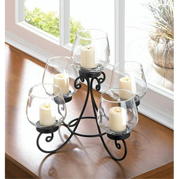 Candleholders Enlightened Candleholder Centerpiece Stunning Dining Room Table Accent New Walmart Com Walmart Com