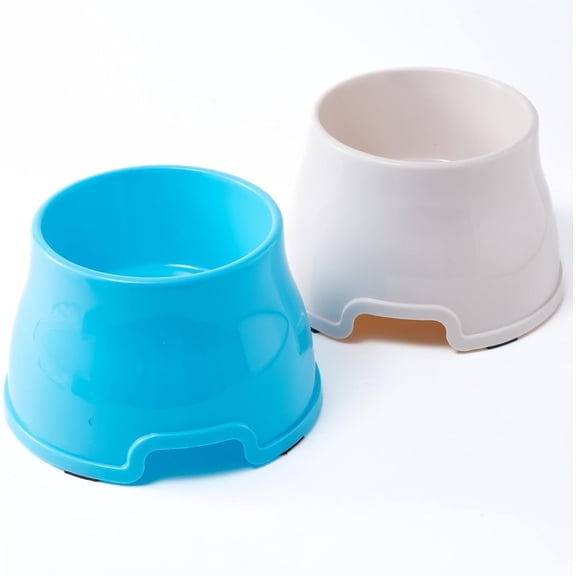 Carmujin 2 Pack Tilted Dog Bowls for Long Eared Breeds, No-Slip Easy to Clean Food Water Bowl