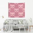 thumbnail image 5 of FREEAMG Pink Pig Cartoon Tapestry Aesthetic Tapestry Wall Hanging for Home Decor 60" x 40" Inches, 5 of 6