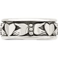 thumbnail image 4 of Sterling Silver Claddagh Design Ring (Size 9) Made In India qr1951-9, 4 of 5