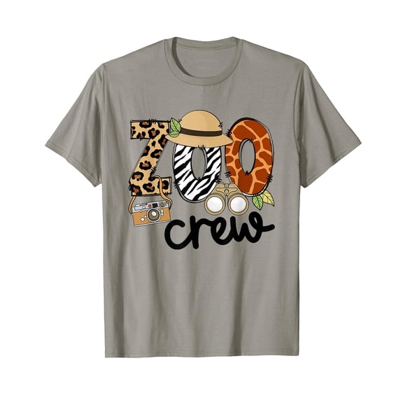 Playful Safari Animal Kingdom T-Shirt for Zoo Crew Enthusiasts