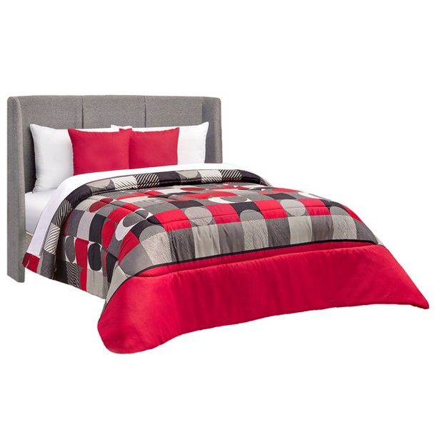 Edredón Con Sabanas y Cojines King Size Rojo Elefantito Monza Dos