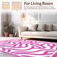 thumbnail image 2 of ODIKA 3'x5' Machine Washable Non-Slip Area Rug, Contemporary Interlocking Waves with Bold Abstract Symbols High Traffic Rug with Pad, Pink, 495227, 2 of 8