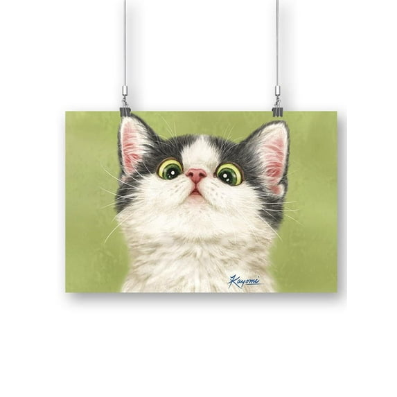 Kitten Looking Down Poster - Kayomi Harai Designs,