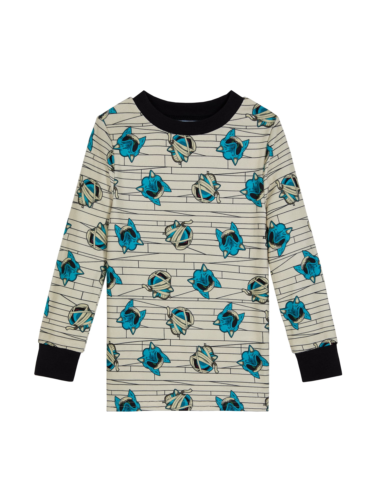 Sonic Boys Halloween Long Sleeve Sleep Top and Pants Set, 2-Piece, Sizes 4-10
