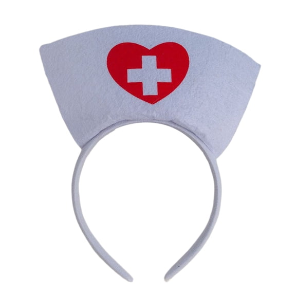 Fogun Delicate Halloween Nurse Hat Hair Hoop Headbands Hair Bands Party Decoration for Girls and Womens Photo Props