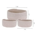 thumbnail image 3 of Unique Bargains 3 Pcs Woven Storage Basket Shelf Closet Organizer Bin Khaki, 3 of 6