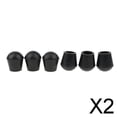 thumbnail image 1 of Juego de 6 Tapones de Caucho para Bastón Y Muletas, Dimensiones Universales, Negro Profundo 2 piezas, 1 of 8