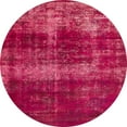thumbnail image 1 of Ahgly Company Tapis Rond Abstrait Intérieur Rose Profond Abstrait, 4 Pieds Rond, 1 of 6