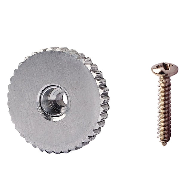 Correa De Seguridad Plateada Para Bajo / Guitarra Botón De Bloqueo Del Cinturón Con Tornillos De Fijación perfke Candado para correa de guitarra