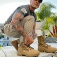 thumbnail image 2 of ROCKROOSTER M.G.D.B. Brown Tactical & Military Boots for men 8 inch Wide Width EE AB5010-13, 2 of 7