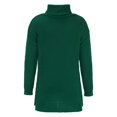 thumbnail image 4 of Gibobby Suéter mujer, Suéter de manga larga con cuello alto para mujer, suéter de punto, casual, suave, cómodo, oversize(Verde,CH), 4 of 5