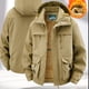 thumbnail image 3 of Ceisia Men's Winter Warm Hooded Zipper Closure Gift Functional Pockets Jacket - Nylon-Spandex for Daily & Outdoor Wear, 3 of 7