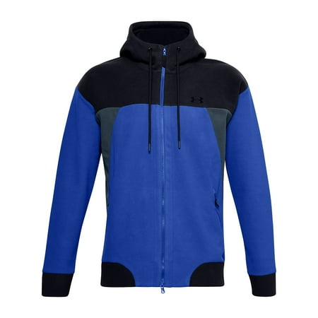 Under Armour Recovery UA RUSH Mens Fleece Full Zip Hoodie (3XLarge, Blue)
