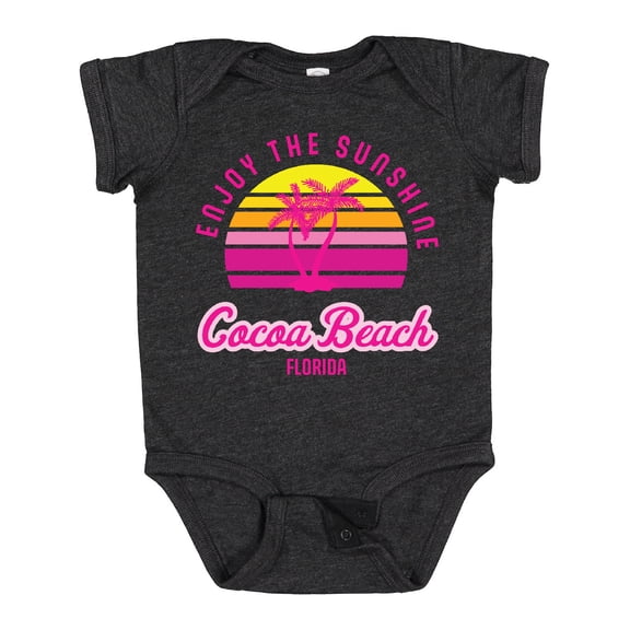 Inktastic Summer Enjoy the Sunshine Cocoa Beach Florida in Pink Boys or Girls Baby Bodysuit